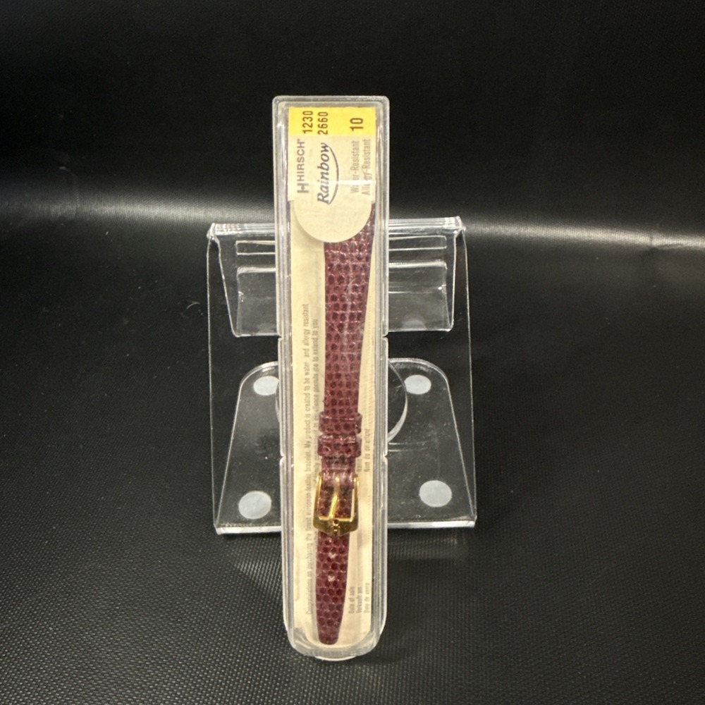 10mm Hirsch Rainbow Lizard Grain Burgundy  Ladies Watch Band 1230 2660